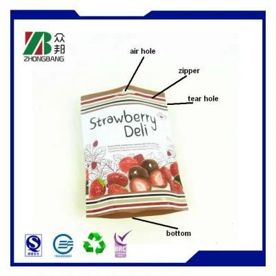 Resealable Food Packaging Stand up Pouch with Zipper