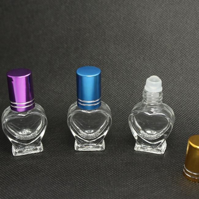 10ml Heart Shape Roll on Bottle for Perfume with Aluminum Cap