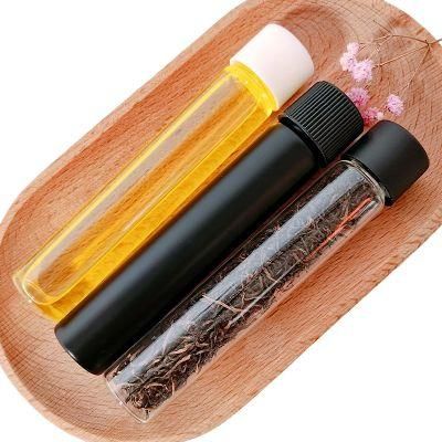 Child Resistant Packaging Glass Vials Transparent Matte Black Doob Pre Roll Glass Cigar Tube