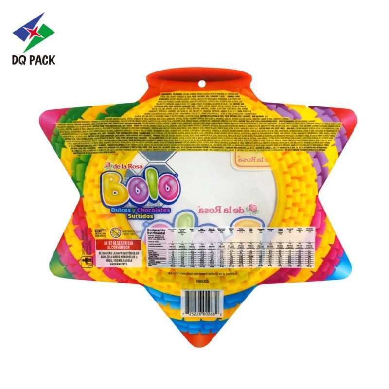 Gravure Printing Customized Accept Moisture Proof Special Shape Candy Bag Star Shape Bag