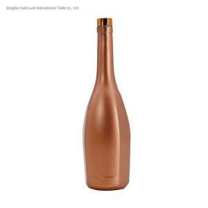 750ml Luxury Enamel Matte Golden Champagne Glass Bottle