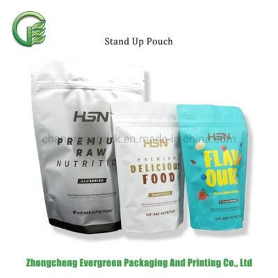 Plastic Protein Powder Packaging Stand-up Bags Ziplock Doypack Pouches