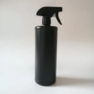 1000ml 1L 32oz Round Shape Matt Black Color Cleaning Spray Bottle