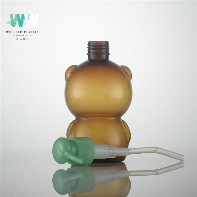 500ml Plastic Pet Brown Cosmetic Cartoon Bottle