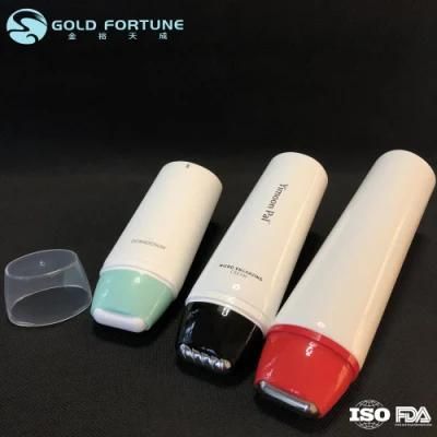 Flat Cream Cosmetic Packaging Container Three Ball Massage Body Hose Roller Skin Cream Tube