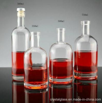 200-750ml High Quality Glass Red Wine Liquor Bottles Wine Decanter Vodka Bottle with Rubber
