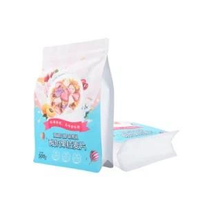 Ziplock 1kg Oat Food Packaging Flat Bottom Zipper Bag for Mushroom Packaging Milk Powder Packaging Food Bag with Logo Printing