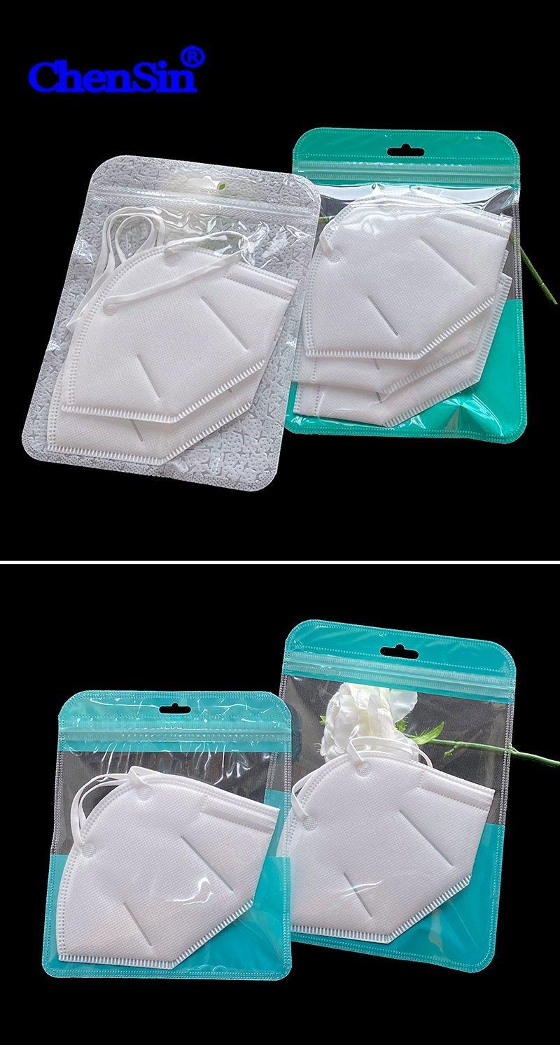 Wholesale Factory Price Packaging Bag Face Mask Plastic Zipper Bags