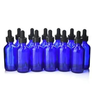 Blue 60ml Glass Dropper Bottle for Oil