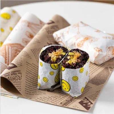 Bake Custom Wax Roll Sheets Japanese Wrapping for Food Paper
