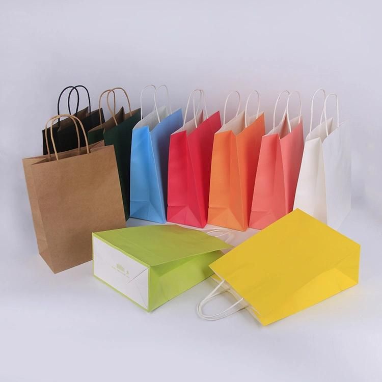 Custom Printing Degradable Eco-Friendly Zipper Sealed Stand Virgin Raw Recycle Kraft Paper Gift Food Bread Coffee Clothes Packaging Shopping Bag with Window