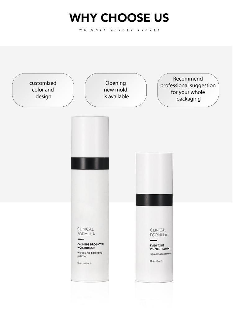 Black and White Cosmetic Skincare Airless Bottle