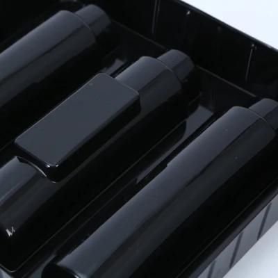Custom Black Plastic Inner Tray for Shower Gel Packaging