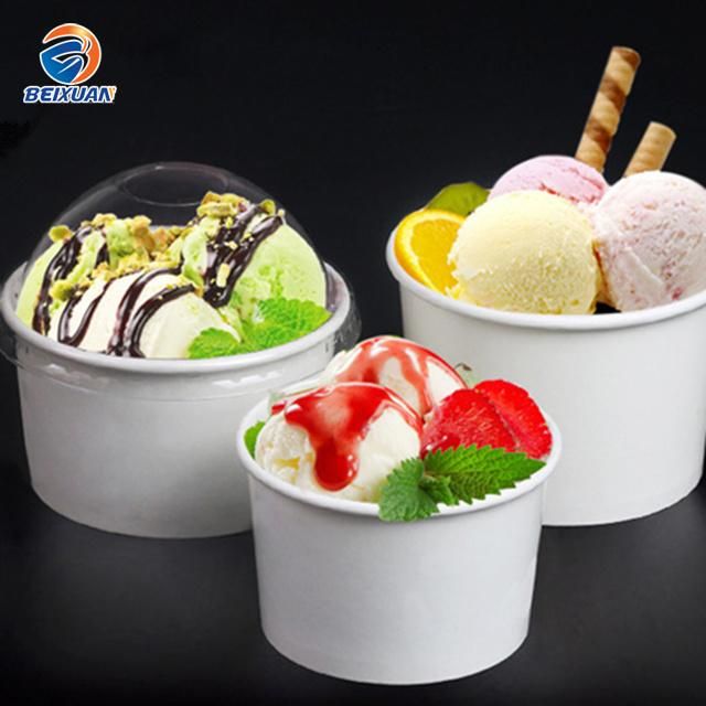 Customized White Paper Ice Cream Cup