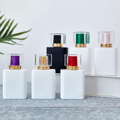 50ml Refillable Perfume Bottle Portable Square Empty Containers for Cosmetic Refillable Acrylic Atomizer Bottle