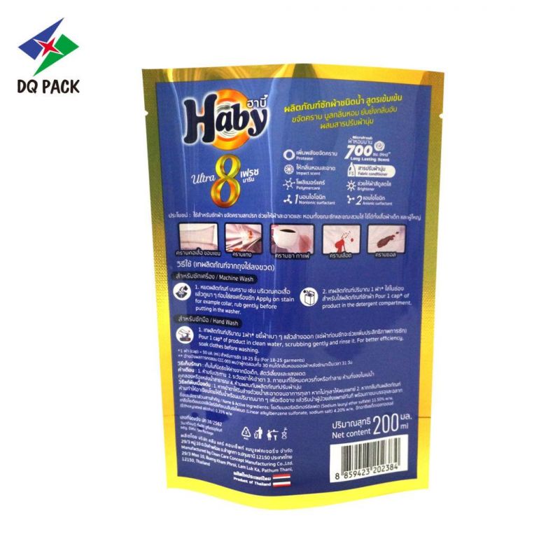 Customized Printing Stand up Pouch for Wash Detergent Plastic Packaging