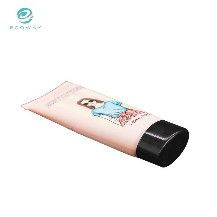 30g Black Ellipse Screw Cap Hot Sale Custom Tube Body Printing Cosmetic Tube