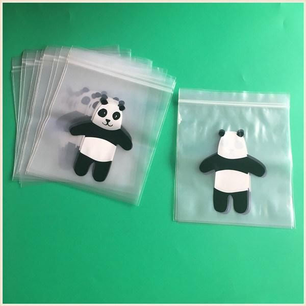 Custom Printed Zipper Bag Resealable Plastic Zip Lock Food Bag with Panda Printing