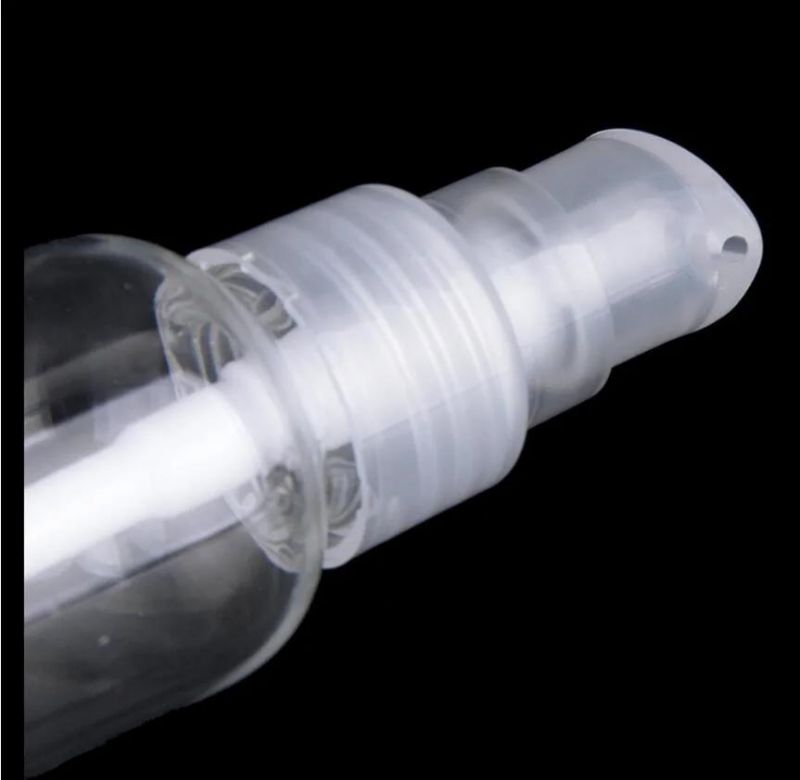 5 Pieces Transparent Plastic Pressing Cosmetic Bottle 50ml Vials Empty Cream Lotion Rechargeable Pumps for DIY Serums Pump