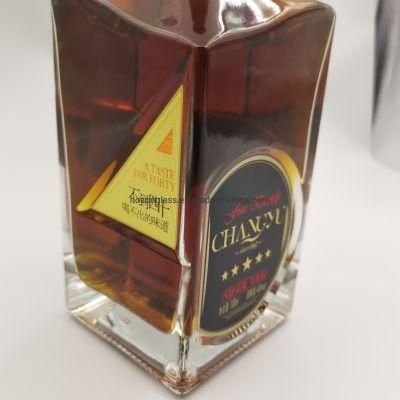 Hoson Customized High temperature Decaling 70cl Brandy Xo Glass Bottle