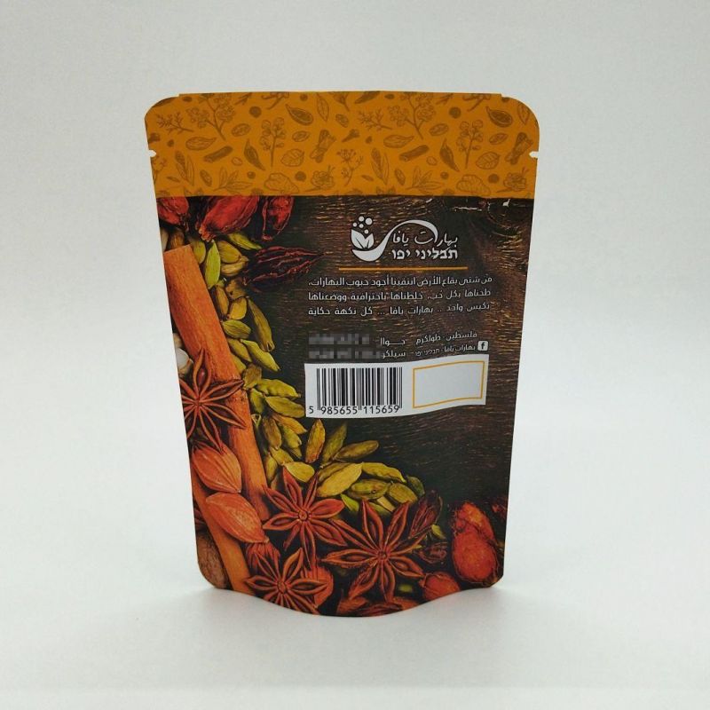 Aluminums Foil Laminated Stand up Zipper Bag Spice Packing Bag