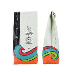 340g 500g 1kg Matte Finished Sealed Tear Notch Ziplock Tin Tie Coffee Bean Food Packaging Coffee Bags with Logo Printed