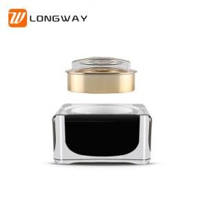 15ml Fancy Luxurious Acrylic Black Cream Jar for Facial Packaging High-End Cosmetic Jar Packaging