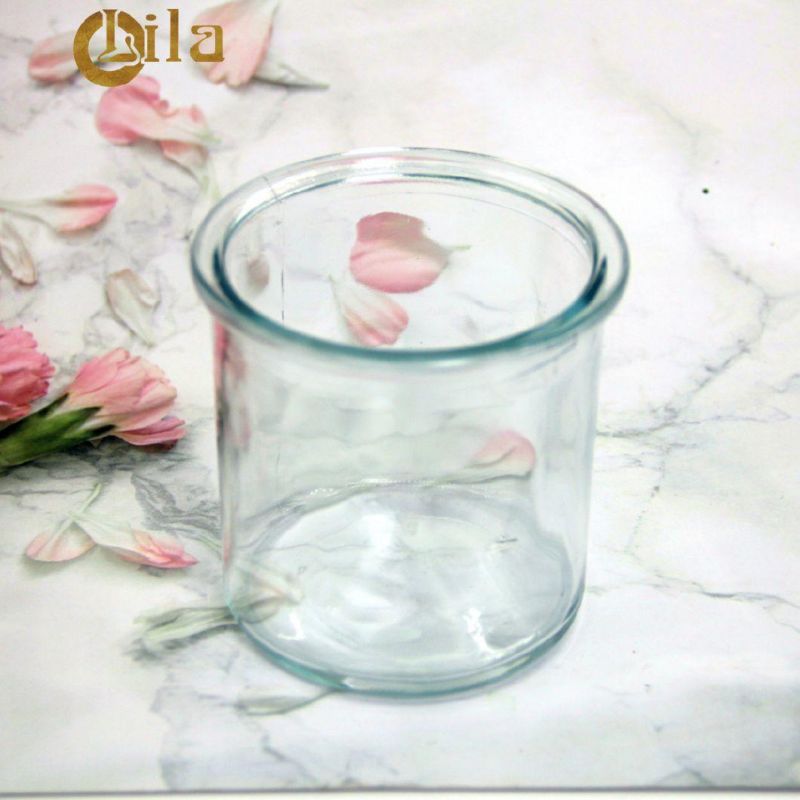 High-Quality Customized Wide Square Bube Candle Jars with Wood Bamboo Lids