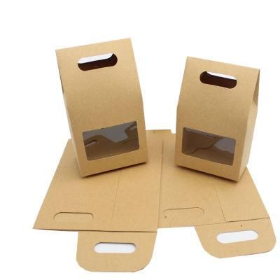 Multi Size Kraft Paper Gift Box with Window Brown Kraft Packaging Box Brown Kraft Box