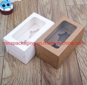 Custom Logo Luxury White Cardboard Gift Cake Food Packaging Paper Boxes for Pastry with Window