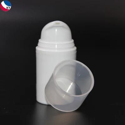 Cosmetic Vacuum Pump Bottle Airless Spray 50ml 30ml Airless White Screen Printing Customized Pump Sprayer Personal Care Keyo
