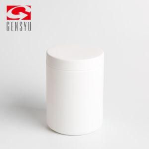 Good Quality White Color HDPE Cylindrical Soft Touch Plastic Jar with Lid