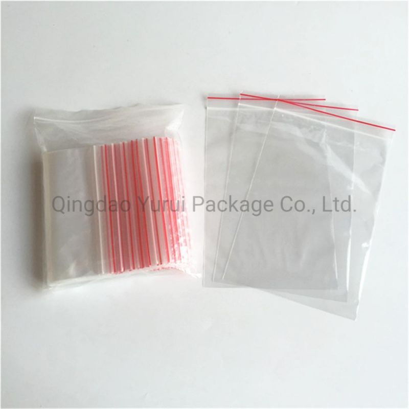 Food Grade Grip Self Press LDPE PE Plastic Clear Reclosable Poly Ziplock Zip Lock Bags