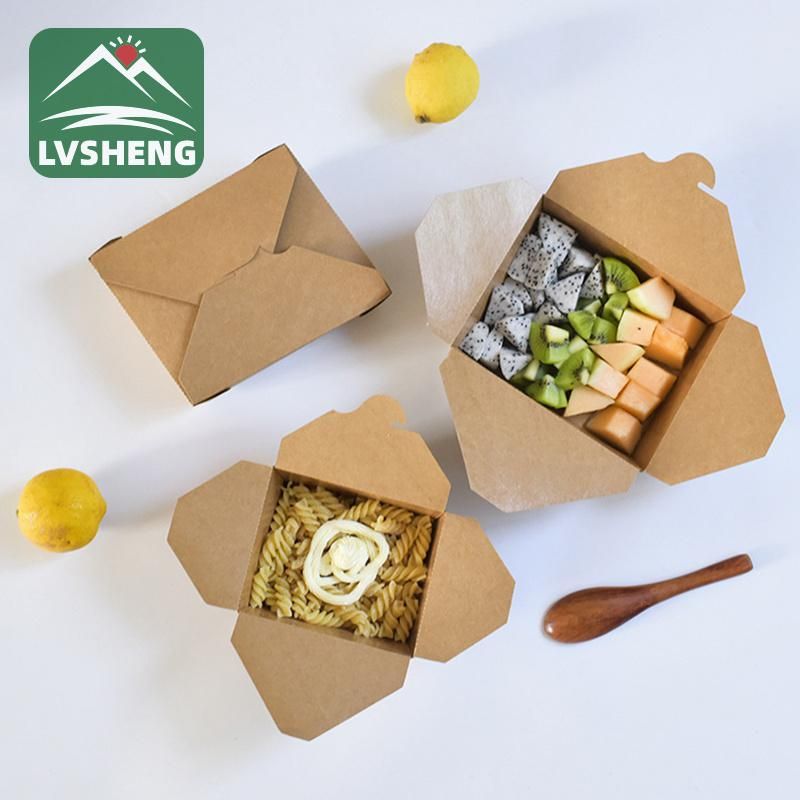 Takeaway Noodle Box Biodegradable Food Packaging Paper Box