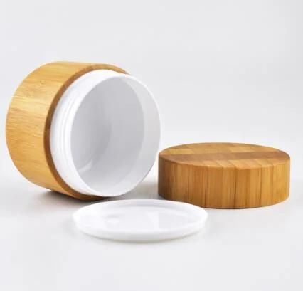 Bamboo Full Wrap PP Cosmetics Cream Packaging Bottle