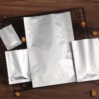 Silver Food Grade Vacuum Heat Seal Aluminum Foil Bag Open Top Foil Packing Pouches Mylar Bag