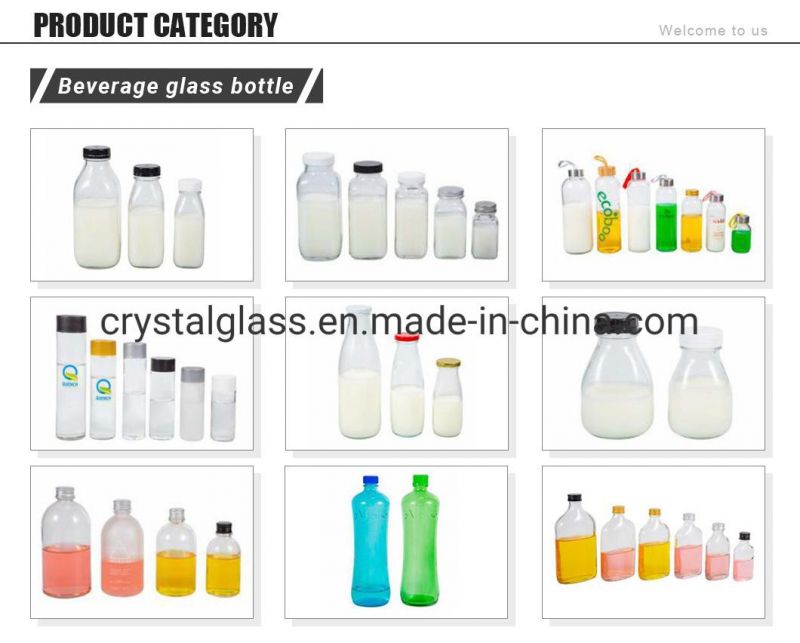 Food Screw Cap Crystal Air Express, Sea Shipping and etc Beverage Glass Water Bottle