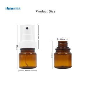 30ml Cosmetics Packaging Amber Transparent Round Shape Lotion Pet Bottle