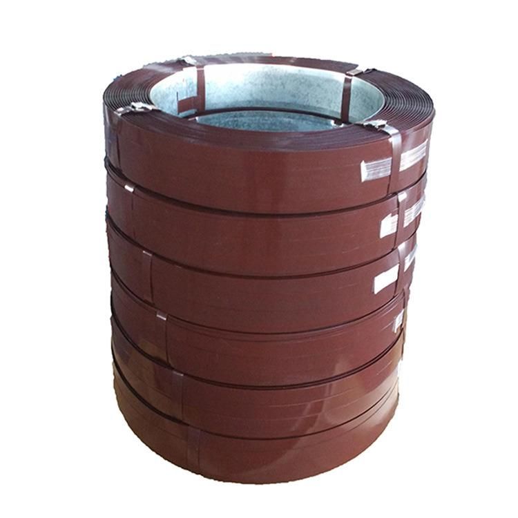 Brown Painted Iron Packing Belt Painted Galvanized Packing Belt Steel Belt