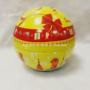 High Quality Decoration Big Metal Ball with Stand Christmas Gift Tin Ball for Candy