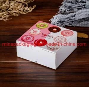 Custom Printed Paper Food Take Away Box Paper Donut Packaging Box