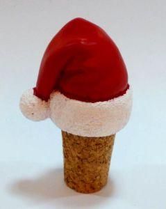 Santa&prime;s Hat Bottle Stopper for Christmas Decoration
