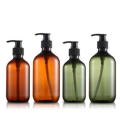 300ml 500ml Wholesale Refillable Shampoo Shower Gel Bottle Bathroom Soap Dispenser Liquid Storage Container Cylindrical Bottles with Pump