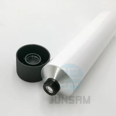 High Quality White Blank Pure Aluminum Collapsible Soft Tube Squeezable Metal Cosmetic Packaging