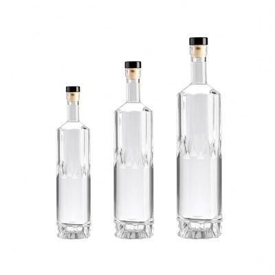 Custom Bottles for Vodka Gin Empty Glass Bottle Liquor Fancy Costume Vodka Gin Glass Bottle