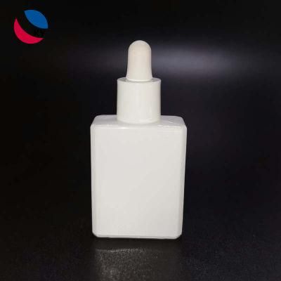 High Quality Glossy White Glass Dropper Bottle for Hairessential Oil Perfume Bottle with Nitrile Bulb