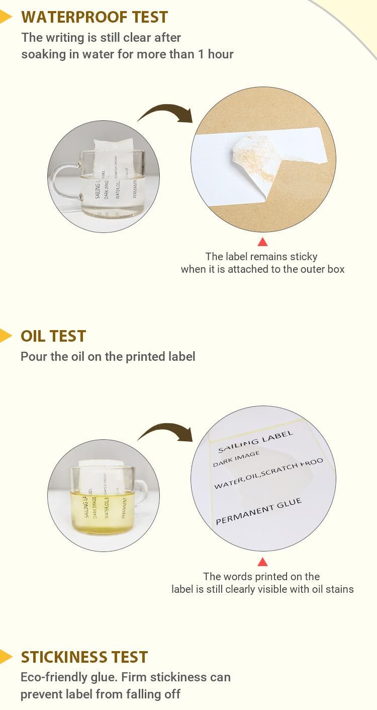 Customized Thermal Transfer Label for Zebra Printer Sticker