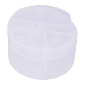 Plastic Transparent Disc Top Cap for Shampoo Gel Bottles