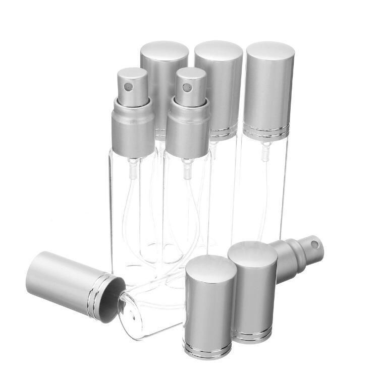 10ml Clear Spray Bottle Empty Fine Mist Atomizer Perfume Glass Bottles Mini Sample Container Portable Cosmetic Packaging