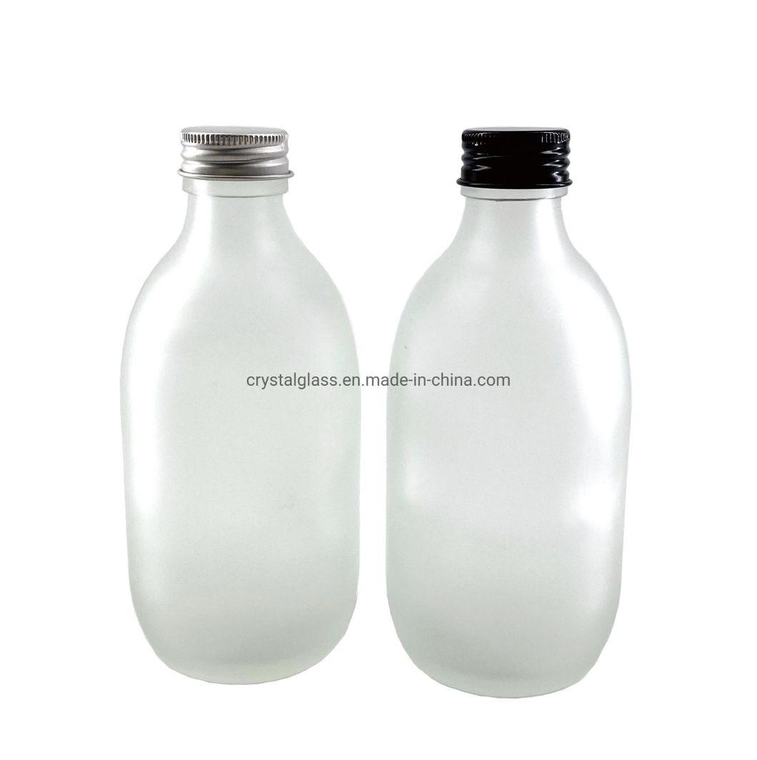 500ml Frosted Clear Glass Bottle with Black Press Pump for Hand Sanitizer or Liquid Soap